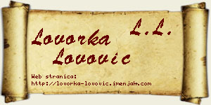 Lovorka Lovović vizit kartica